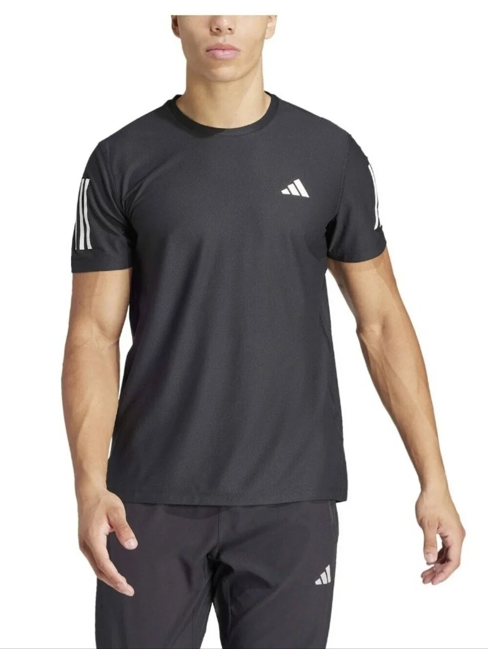 Adidas Men's Own the Run Tee Black Mesh Short Sleeve Sz 2XL XXL